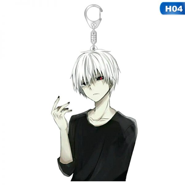 1pcs Tokyo Ghoul Keychain Kaneki Ken Key Chain Pendant Acrylic Anime Accessories Cartoon Key Ring 4 - Tokyo Ghoul Merch Store