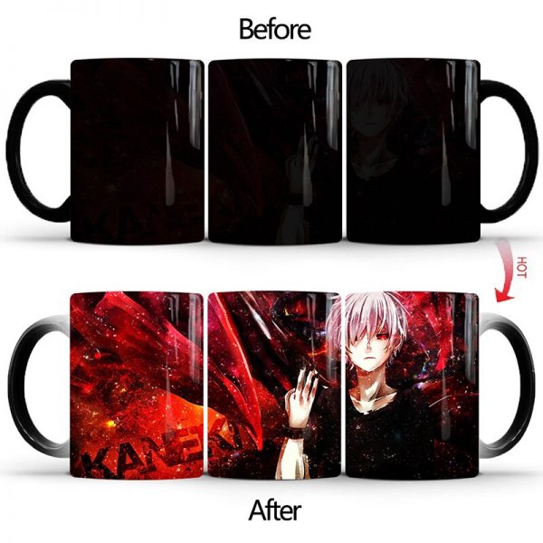 Drop Shipping 1Pcs New 350ml Tokyo Ghoul Magic Color Changing Mugs Ceramic Coffee Milk Tea Cups 5 - Tokyo Ghoul Merch Store