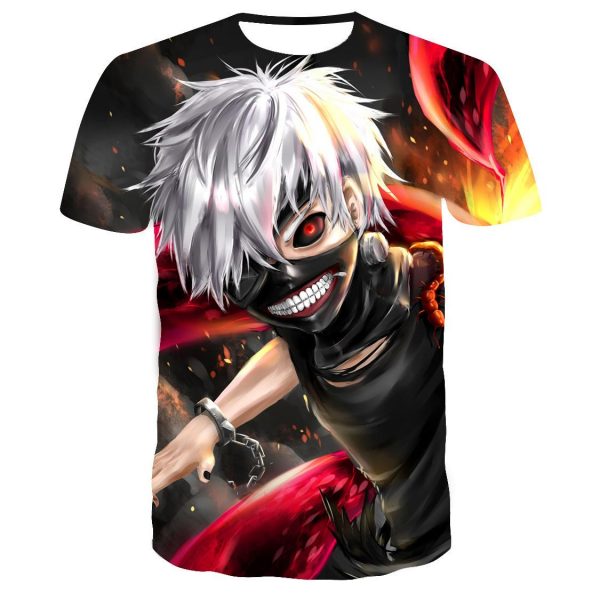 New fashion T shirt Tokyo Ghoul T shirt Men s blood T shirt casual 3D shirt - Tokyo Ghoul Merch Store