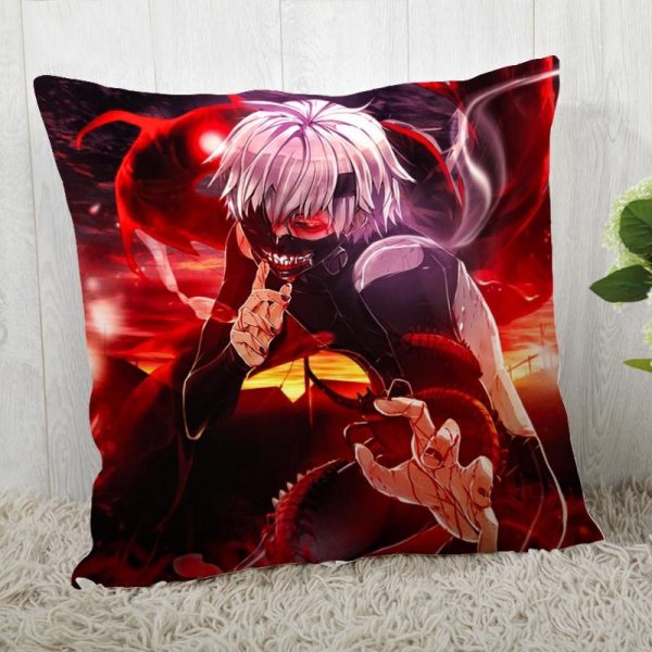 Tokyo Ghoul Pillow Cover Customize Pillow Case Modern Home Decorative Pillowcase For Living Room 45X45cm A19 3 - Tokyo Ghoul Merch Store