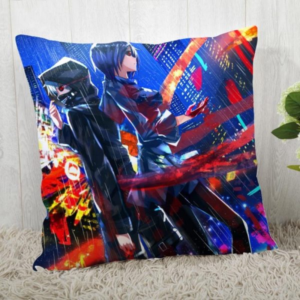Tokyo Ghoul Pillow Cover Customize Pillow Case Modern Home Decorative Pillowcase For Living Room 45X45cm A19 4 - Tokyo Ghoul Merch Store