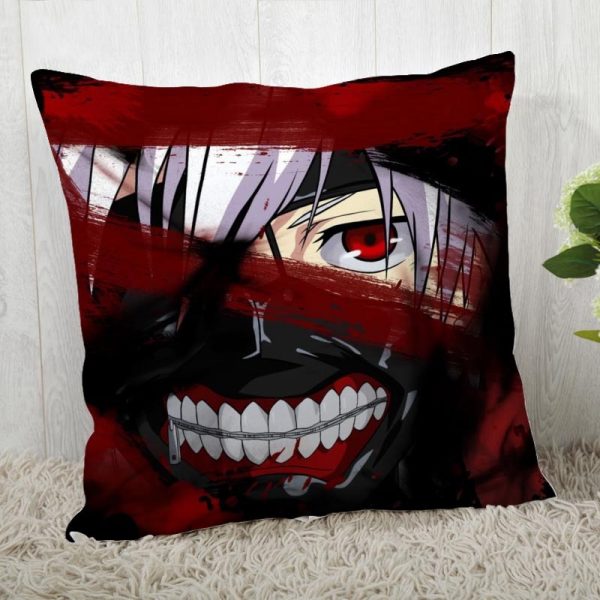 Tokyo Ghoul Pillow Cover Customize Pillow Case Modern Home Decorative Pillowcase For Living Room 45X45cm A19 - Tokyo Ghoul Merch Store