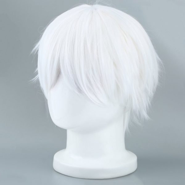 Tokyo wig Ghoul Cosplay Hairs Short Straight Silver Gray Color Silk Synthetic Hair Halloween Masquerade Party 1 - Tokyo Ghoul Merch Store