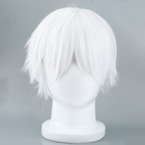 Tokyo wig Ghoul Cosplay Hairs Short Straight Silver Gray Color Silk Synthetic Hair Halloween Masquerade Party - Tokyo Ghoul Merch Store