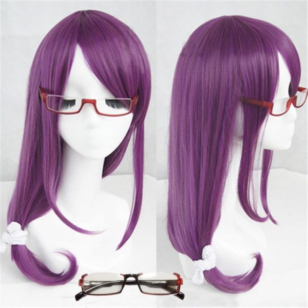 Tokyo Ghoul Guru Rize Kamishiro Long Wavy Purple Heat Resistant Synthetic Hair Cosplay Wig Wig Cap - Tokyo Ghoul Merch Store
