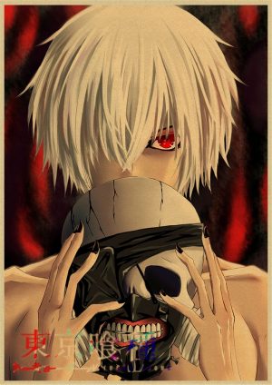 Affiche Tokyo Ghoul - Affiche Vintage Kraft Rétro