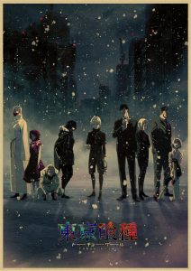 Tokyo Ghoul Poster - Vintage Retro Kraft Poster