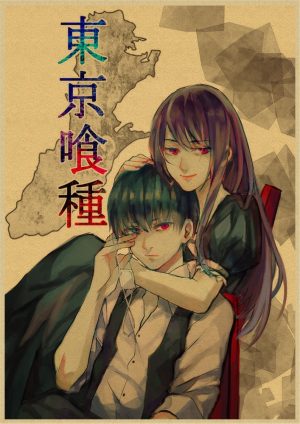 Tokyo Ghoul Poster - Áp phích Kraft cổ điển cổ điển