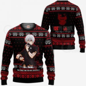 Ken Kaneki Ugly Christmas Sweater Tokyo Ghoul Xmas Gift Idea VA11Official Tokyo Ghoul Merch