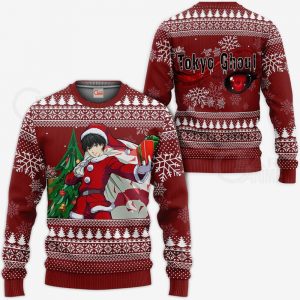Ken Kaneki Santa Ugly Christmas Sweater Tokyo Ghoul Anime Xmas VA11 Chính thức Tokyo Ghoul Merch