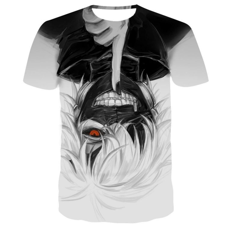 Tokyo Ghoul Shirt Merch: One- Eyed White Hair Ghoul 3D Shirt | Tokyo ...