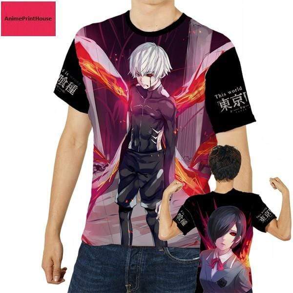 Tokyo Ghoul Double Side Print Milk Silk Fabric T-ShirtOfficial Tokyo Ghoul Merch