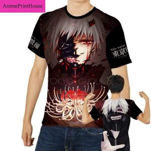 Tokyo Ghoul Double Side Print Milk Silk Fabric T-ShirtOfficial Tokyo Ghoul Merch