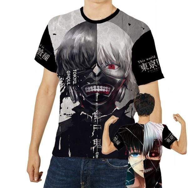 Tokyo Ghoul Double Side Print Milk Silk Fabric T-Shirt |2Official Tokyo Ghoul Merch