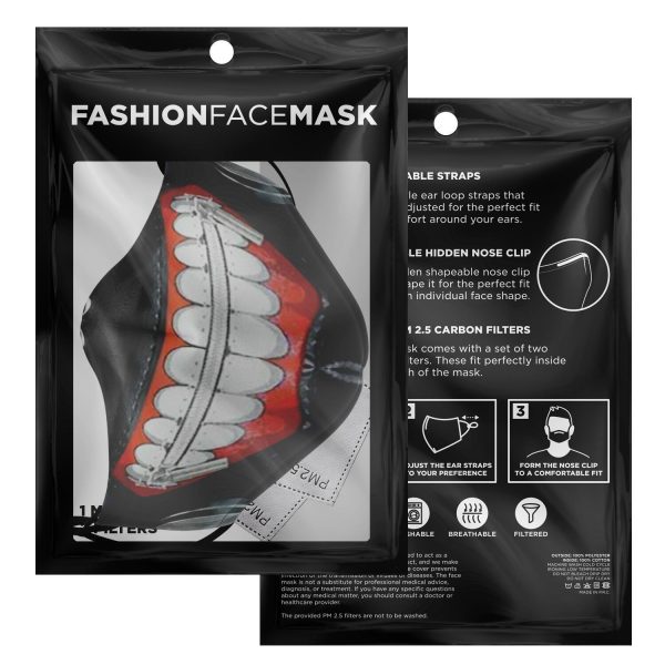 Kaneki's Mask V1 Tokyo Ghoul Premium Carbon Filter Face MaskOfficial Tokyo Ghoul Merch