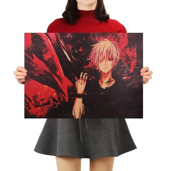 Tokyo Ghoul Poster Vintage Kraft Paper Wall Sticker 51.5X36cmOfficial Tokyo Ghoul Merch