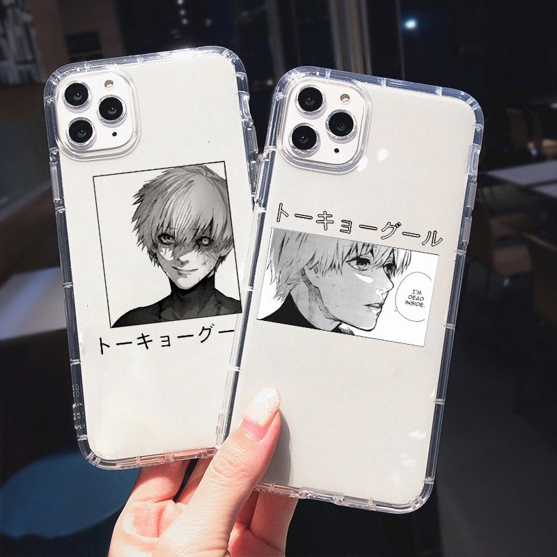 Tokyo Ghoul Kaneki Ken Clear Phone Case For iPhone 11 Pro Max 12 XS 8 7 6Plus13 X SE20 XR Japan Anime Soft Silicone Cover Fundas