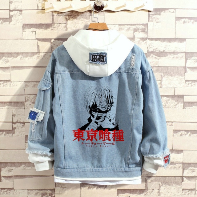 Fashion Design Cosplay Tokyo Ghoul Kaneki Ken Denim Jeans Jacket Hoodie Coat Costume Spring Autumn Hood 8.jpg 640x640 8 - Tokyo Ghoul Merch Store